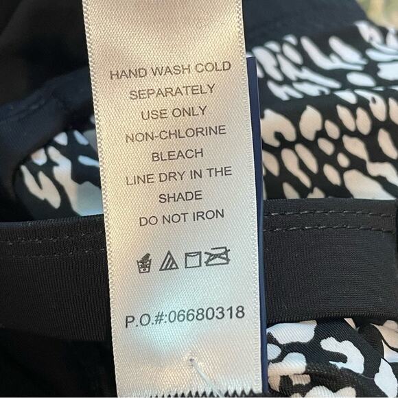 Swimsuits for All Black White High Neck One Piece Swimsuit NWT Size 4 - Picture 9 of 10